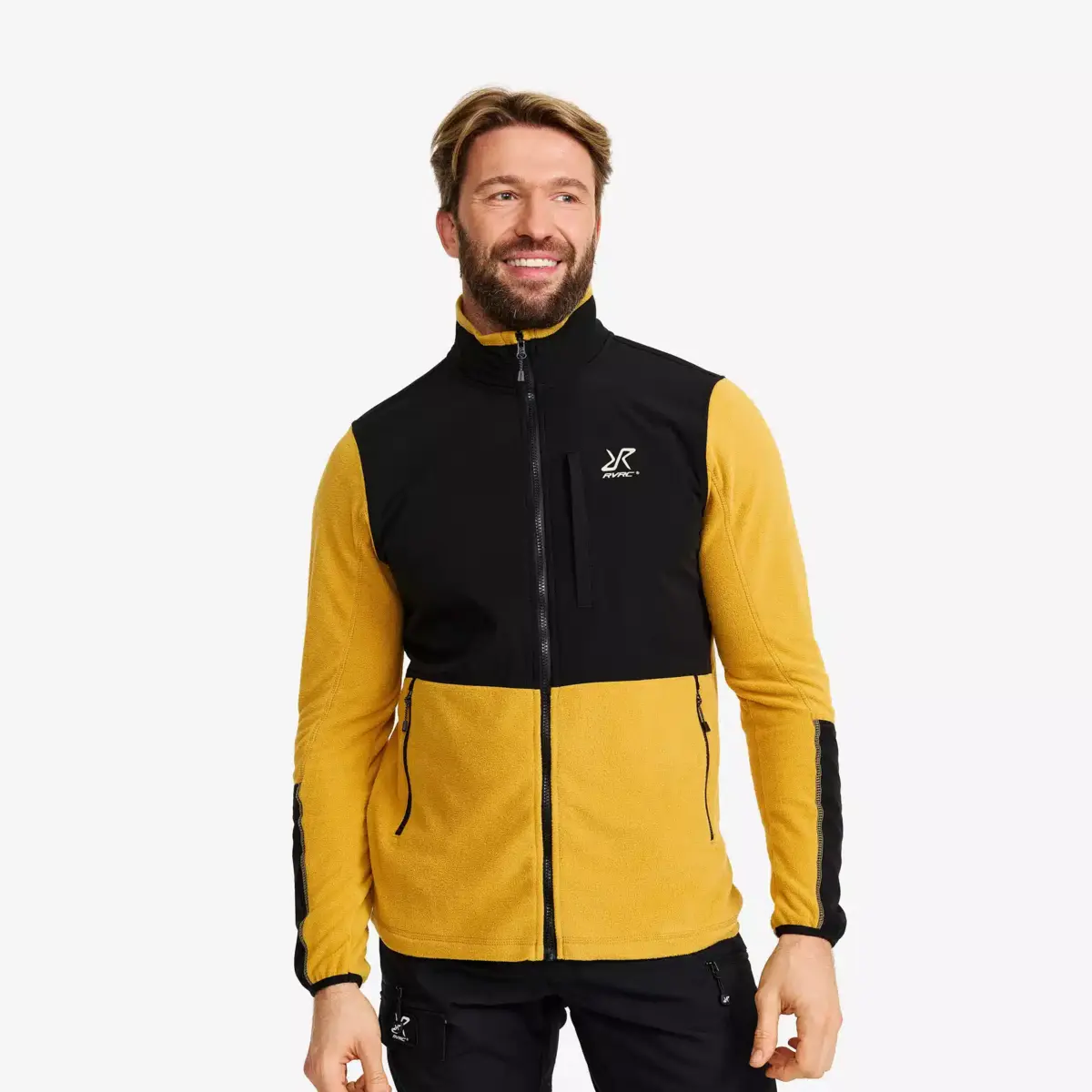 river hybrid fleece heren harvest gold 1 - River Hybrid Fleece Heren Harvest Gold